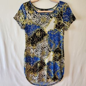 Sheer Gold Gaudy Bodycon Mini Dress